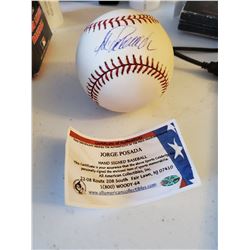 Jorge Posada Signed Baseball With COA