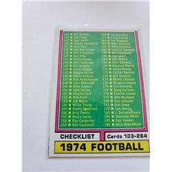 Vintage  1974 Football Checklist