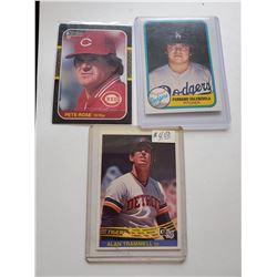 Pete Rose, Fernand Velenzuela, Alan Trammell