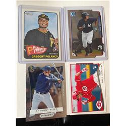 Gregory Polanco Anthony Rizzo Greg Bird Billy Hamilton RC