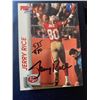 Image 1 : JERRY RICE Pro Set Auto 980 Made