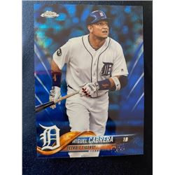 Topps Chrome Miguel Cabrera Blue Wave Refractor Card