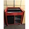 Image 1 : RED METAL MOBILE SINGLE DRAWER RECEIVING CABINET