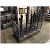 Image 2 : GREY METAL MOBILE PRODUCT CART WITH 13 BLACK CANADA STANCHIONS
