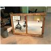 Image 1 : 2 PAIN RUSTIC OLD QUEBEC WINDOW WALL MIRROR
