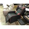 Image 2 : VITESSE BLACK / RED BONDED LEATHER RECLINING ARM CHAIR