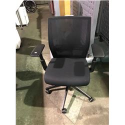 BLACK MODERN MESH BACK MOBILE OFFICE CHAIR