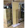 Image 2 : MAPLE DOUBLE SIDED SLAT WALL DISPLAY STAND & TALL MAPLE DOUBLE SIDED SLAT WALL DISPLAY STAND