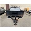 Image 2 : BLACK U-BUILT DUAL AXLE BOX TRAILER WITH REAR RAMP GATE, DIMENSIONS: 80"W X 37"H X 172"L ( 220"L TO