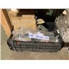 Image 2 : INDUSTRIAL SQUARE FLOOR FAN, BIN OF DRAWER GUIDES & 4 BOXES OF 4 CRACKLE PASTE (1 GAL EA)