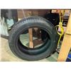 Image 2 : 2 TON TROLLEY JACK WITH HANDLE, 2 JACK STANDS, 2 CAR RAMPS, 2 ASSORTED TIRES & BOX OF STRAPS