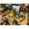 Image 1 : ASSORTED DELTA JIG, TABLE SAW CLAMPS, DEWALT MATERIAL CLAMP, JOINER / PLANER BLADES & MAKITA CLAMP