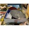 Image 2 : 2 RIDGID CIRCULAR SAWS PARTS / REPAIR, MAKITA TOOL BOX WITH ASSORTED TOOLS & BOX OF STAPLES,