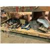 Image 2 : WOOD WORKING TABLE WITH CONTENTS ON LOWER SHELF