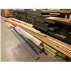 Image 1 : ASSORTED CROWN MOLDINGS & ASSORTED LOT OF APPROX 10' ROUGH TREATED PLANKS (CART NOT INCLUDED)