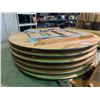 Image 1 : 6 ROUND WOOD & METAL FOLDING TABLES 60"