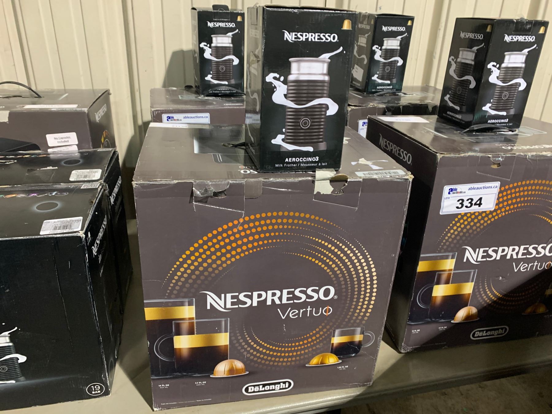 NESPRESSO VERTUO SINGLE POD ESPRESSO / COFFEE MAKER & NESPRESSO AEROCCINO3 MILK FROTHER - Able stores that sell nespresso vertuo pods