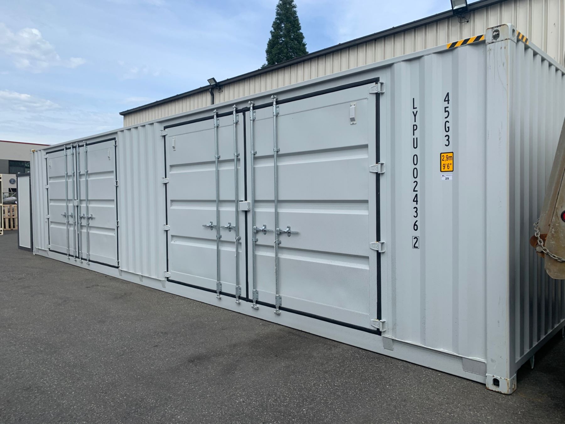 BRAND NEW 40FT STORAGE SHIPPING CONTAINER WITH 2 DOUBLE DOOR SIDE DOORS ...