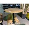 Image 2 : WOODEN ROUND TABLE & LOT OF MAPLE WOOD PCS