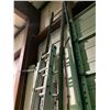 Image 2 : APPROX 20' ALUMINUM RETRACTABLE LADDER, WOOD LADDER, METAL STEP LADDER & FOLDING TABLE