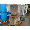 Image 1 : 3 OUTDOOR CONCRETE GARBAGE RECEPTICLES