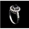 Image 4 : 3.86 ctw Black Diamond Ring - 14KT White Gold