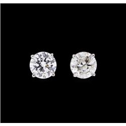 1.02 ctw Diamond Earrings - 14KT White Gold