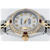Image 4 : Rolex Ladies 2 Tone MOP Diamond & Ruby Datejust Wristwatch
