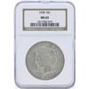 Image 1 : 1928 $1 Peace Silver Dollar Coin NGC MS63