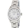 Image 2 : Rolex Ladies Stainless Steel Silver Index Oyster Band Datejust Wristwatch