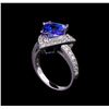 Image 4 : 14KT White Gold 2.20 ctw Tanzanite and Diamond Ring