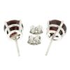 Image 4 : 14k White Gold 3.28 ctw Round Garnet  Simple 7.06mm Stud Earrings