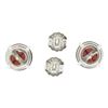 Image 6 : 14k White Gold 3.28 ctw Round Garnet  Simple 7.06mm Stud Earrings