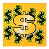 Image 1 : Dollar Sign (Yellow Background) by Steve Kaufman (1960-2010)