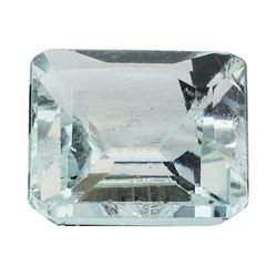 6.61 ct.Natural Emerald Cut Aquamarine