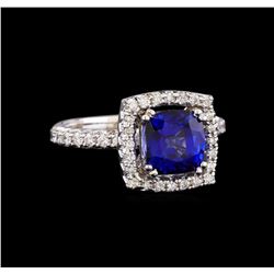 14KT White Gold 3.03 ctw Sapphire and Diamond Ring