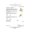 Image 3 : 0.52 ctw Diamond and Pearl Bee Pendant-Pin - 14KT Yellow Gold