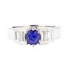Image 2 : 1.50 ctw Sapphire And Diamond Ring - Platinum
