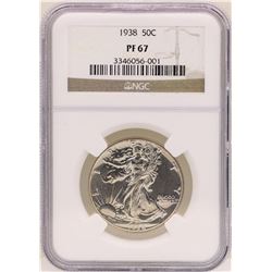 1938 Walking Liberty Half Dollar Proof Coin NGC PF67