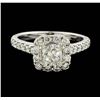 Image 1 : 14KT White Gold 1.54 ctw Diamond Ring