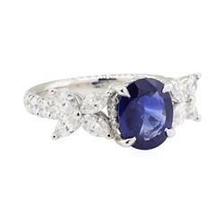 2.55 ctw Sapphire and Diamond Ring - Platinum