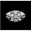 Image 2 : 14KT White Gold 1.10 ctw Diamond Ring