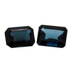 67.94 ctw. Natural Emerald Cut London Blue Topaz Parcel of Two