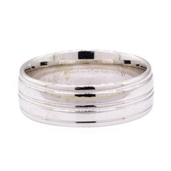 Comfort Fit Man's Band - 14KT White Gold