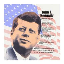 Steve Kaufman (1960-2010), "John F. Kennedy" Limited Edition Hand Pulled Silkscreen on Canvas, Numbe