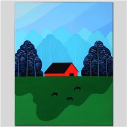 "New England Barn" Limited Edition Giclee on Canvas by Larissa Holt, Numbered and Signed. This piece