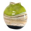Image 3 : "Lime Flat Vessel" Hand Blown Glass Vase Sculpture, Hand Signed by GartnerBlade Glass.