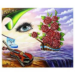 Eugene Poliarush- Original Oil on Canvas "Ship of Flowers"