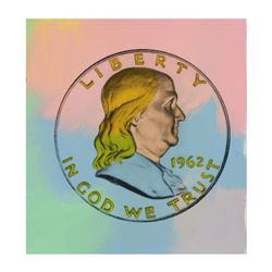 Steve Kaufman (1960-2010), "1962 Dime" Hand Painted Limited Edition Silkscreen on Canvas, Numbered 4