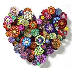 Patricia Govezensky- Original Painting on Cutout Steel "Hommage to Takashi"